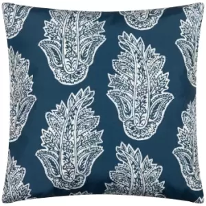 Paoletti Kalindi Paisley Outdoor Cushion Navy