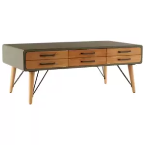 Retro Inspired Coffee Table in Fir Wood