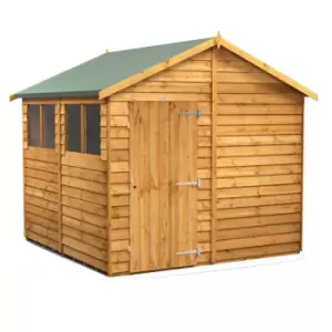 Power 8x8 Overlap Apex Shed