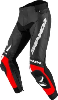 Spidi RR Pro 2 Motorcycle Leather Pants, black-white-red, Size 50, black-white-red, Size 50