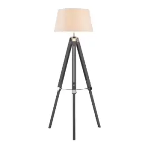 Premier Housewares Bailey Floor Lamp Tripod - Grey