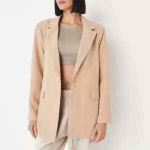 Missguided Oversized Tailored Blazer - Beige