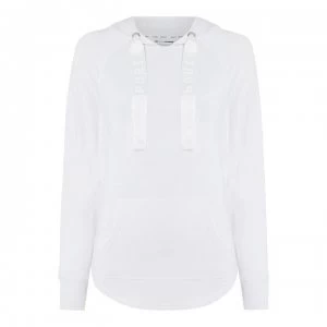 DKNY Satin Cord Hooded Pull Over - White