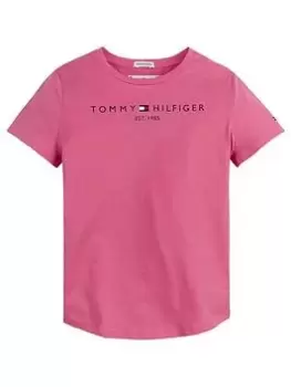 Tommy Hilfiger Girls Essential T-Shirt - Pink, Size Age: 6 Years, Women