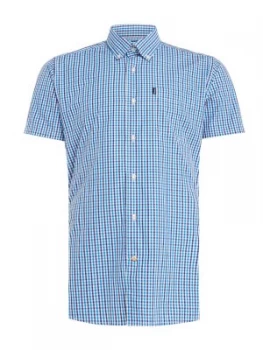 Mens Barbour Alston gingham short sleeve shirt Blue