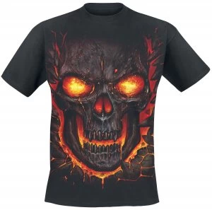 Spiral Skull Lava T-Shirt black