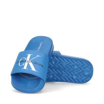 Calvin Klein Jeans Childs Monogram Slides - Blue