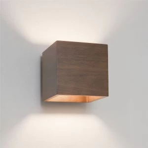 1 Light Up & Down Wall Light Walnut, E14