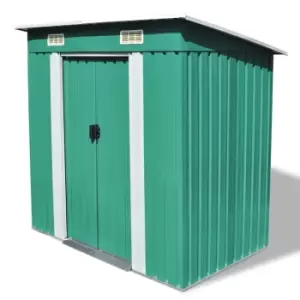 Vidaxl Metal Garden Shed - Green