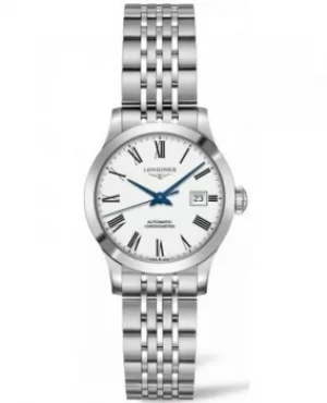 Longines Record White Dial Stainless Steel Womens Watch L2.321.4.11.6 L2.321.4.11.6