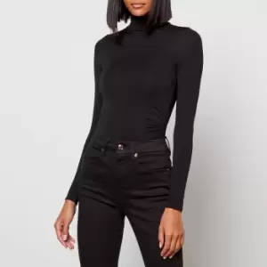 Good American Womens The Coverup Turtleneck Body Top - Black001 - XL