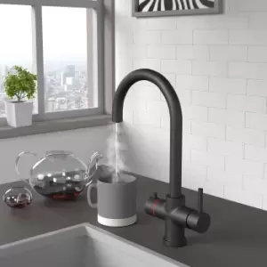 Pronto 3 in 1 Boiling Water Tap Twin Lever in Black