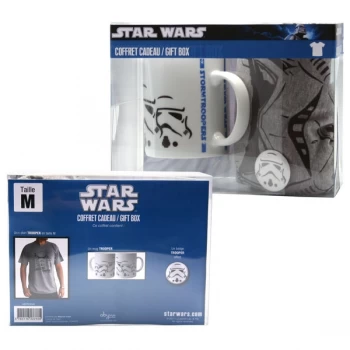 Star Wars - Galactic Empire Sport Grey (X-Large T-Shirt + Mug + Badge) Gift Box