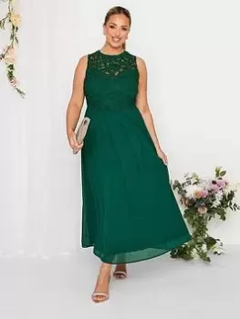 Yours Occasion Lace Maxi Dress, Green, Size 24, Women