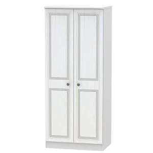 Robert Dyas Loxley Ready Assembled 2-Door Wardrobe -White