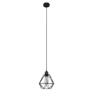 Casco Matt Black Pendant with Black Diablo Shade