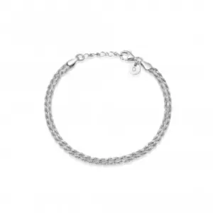 Isla Double Rope Sterling Silver Bracelet SBR01_SLV