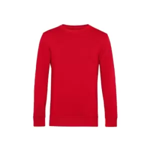 B&C Mens Organic Crew Neck Sweat (2XL) (Red)