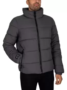 Non Hooded Sports Puffer Jacket