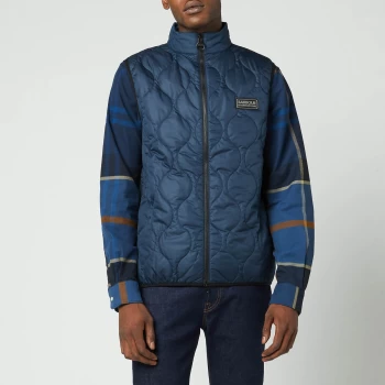 Barbour International Mens Accelerator Race Quilt Gilet - Navy - M