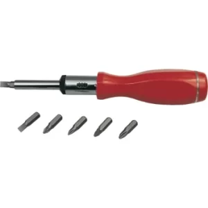 1/4" Hex Bit Ratchet Driver Set C/W 6 Bits