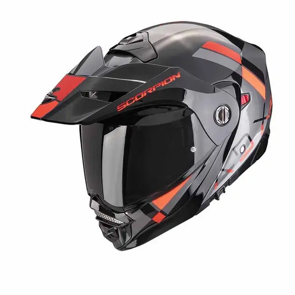 Scorpion ADX-2 Galane Silver Black Red Adventure Helmet XL