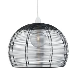 Searchlight Lighting Collection Mia Silver and Black Pendant Light