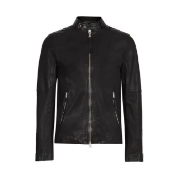 AllSaints Cora Leather Jacket - Jet Black