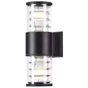 Bronx Wall Lamp Black, 2 Light IP54, E27