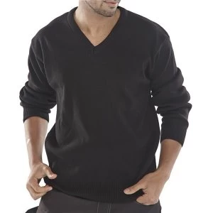 Click Workwear Sweater V Neck Acrylic XL Black Ref ACSVBLXL Up to 3