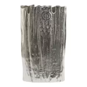 Interiors By PH Vase Silver Finish Aluminium Small