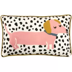 Furn Woofers Dogs Piped Edge Cushion Cover, Multi, 43 x 43 Cm