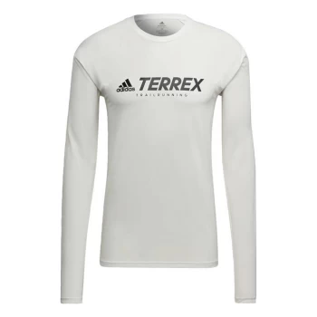 adidas Terrex Primeblue Trail Long-Sleeve Top Mens - Cream