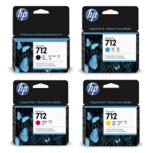 HP 712 Black and Tri Colour Ink Cartridge