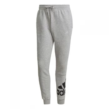 adidas Essentials Fleece Tapered Cuff Logo Joggers Mens - Medium Grey Heather / Black