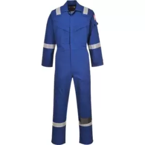 Biz Flame Mens Aberdeen Flame Resistant Antistatic Coverall Royal Blue Medium 34"