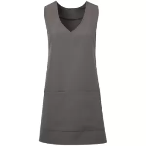 Premier Womens/Ladies Wrap Around Sleeveless Tunic Apron (L/XL) (Dark Grey) - Dark Grey