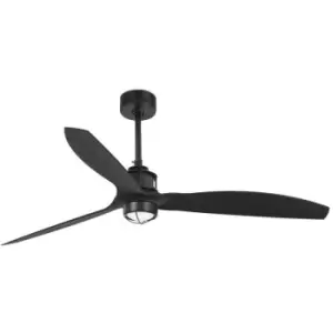 Faro JUST LED Matt Black Ceiling Fan with DC Motor, 3000K