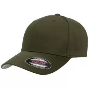 Flexfit Unisex Wooly Combed Cap (XXL) (Olive Green)