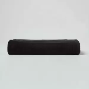 HOMESCAPES Black 100% Combed Egyptian Cotton Jumbo Towel 700 GSM - Black