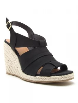 Qupid Jello 04 Wedge Sandal Black