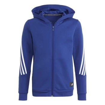 adidas Future Icons 3-Stripes Full-Zip Hoodie Kids - Victory Blue / White