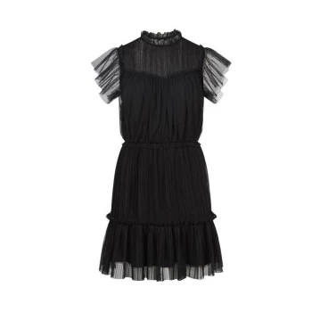 AllSaints Perri Dress - METALLIC BLACK