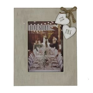 5" x 7" - Love Story Photo Frame - Mr & Mrs