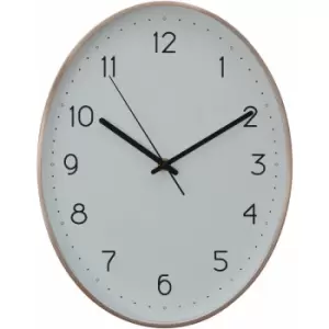 Wall Clock Copper / Black Finish Frame Clocks For Living Room / Bedroom / Contemporary Style Oval Shaped Design Metal Clocks For Hallways 4 x 35 x 27