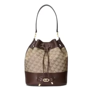 Lauren by Ralph Lauren Monogram Large Andie Bucket Bag - Brown