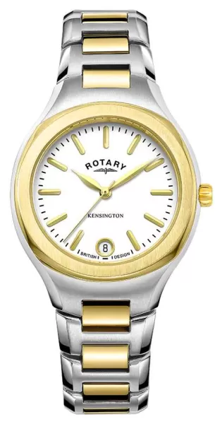 Rotary LB05107/02 Womens Kensington White Dial Two Tone Watch