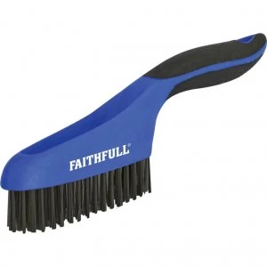 Faithfull Steel Wire Scratch Brush 4 Rows