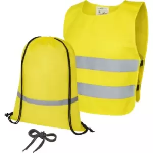 Bullet Childrens/Kids Ingeborg Hi-Vis Vest Set (7-12 Years) (Neon Yellow)