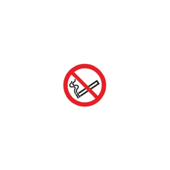 No Smoking Rigid PVC Symbol Sign - 100 X 100MM